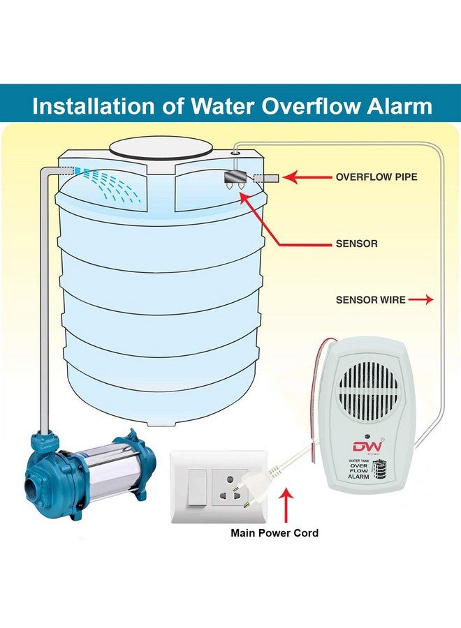 Digiway Water Tank Overflow Alarm Bell With Sensor and Voice Sound - Image 4