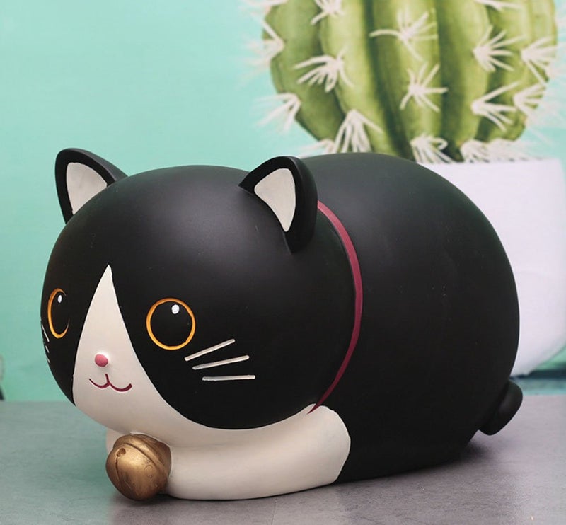 FUYU Cute Cartoon Cat Piggy Bank Saving Bank, Coin Bank, Home Decoration, Birthday Gift - Image 2