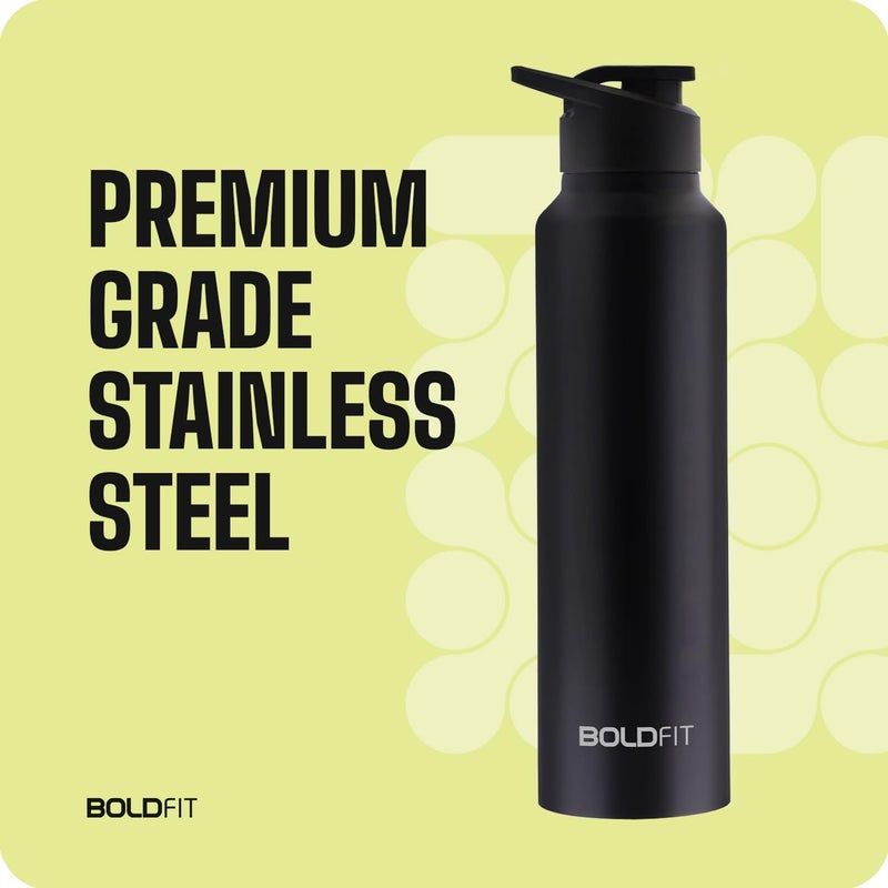 BOLDFIT Stainless Steel Water Bottle 1 Litre – BPA-Free, Leak-Proof & Rust-Free Metal Bottle with Handle – Lightweight, Food-Grade, Easy to Clean – Ideal for Office, Gym, School, Travel & Fridge Use - Image 5