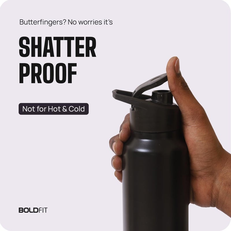 BOLDFIT Stainless Steel Water Bottle 1 Litre – BPA-Free, Leak-Proof & Rust-Free Metal Bottle with Handle – Lightweight, Food-Grade, Easy to Clean – Ideal for Office, Gym, School, Travel & Fridge Use - Image 4