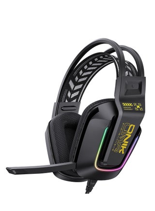 سماعة الألعاب X13 - سماعة رأس للألعاب بصوت ستيريو RGB مع ميكروفون - مقبس 3.5 ملم + USB للضوء لوحدات تحكم الهاتف المحمول PC PS4-5 وXbox One | أسود - pzsku/Z8B1B8CBEC70666B32DDDZ/45/1743130526/b74fce9c-dc20-4dc9-a663-2d14977c37f6