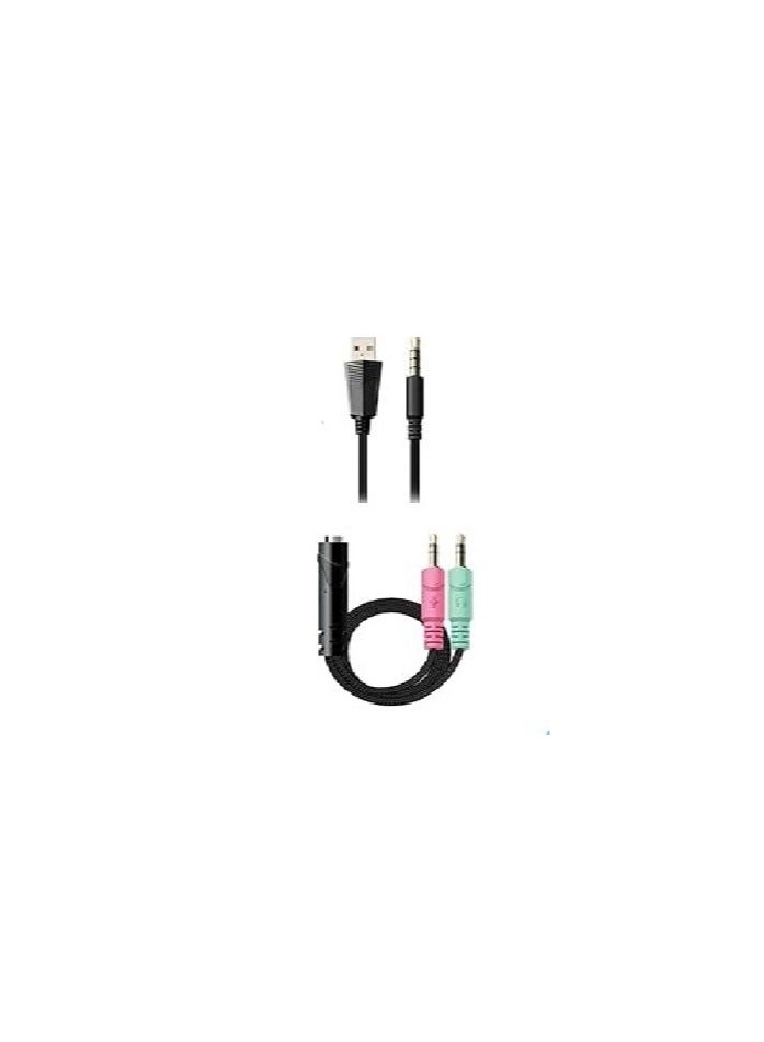 سماعة الألعاب X13 - سماعة رأس للألعاب بصوت ستيريو RGB مع ميكروفون - مقبس 3.5 ملم + USB للضوء لوحدات تحكم الهاتف المحمول PC PS4-5 وXbox One | أسود