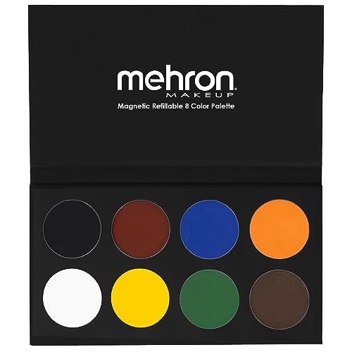 Mehron Makeup Paradise Makeup FX 8 Color Basic Palette Magnetic Refillable Body Paint Face Paint Palette Professional Water Activated Costumes SFX Halloween Cosplay