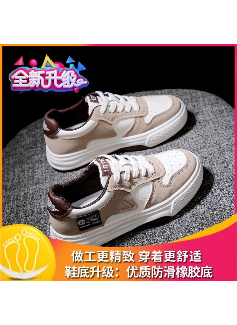 1 x 5 pcs Casual Thick Bottom Sports Shoes for Women Running White Board Shoes Spring 2024 Trend Versatile High Top round Toe EVA Padded Brown Upgrade - pzsku/Z8B1B9760B5A448F27D79Z/45/_/1741690796/aca0e461-8857-485c-a15b-7a8e2679d16f