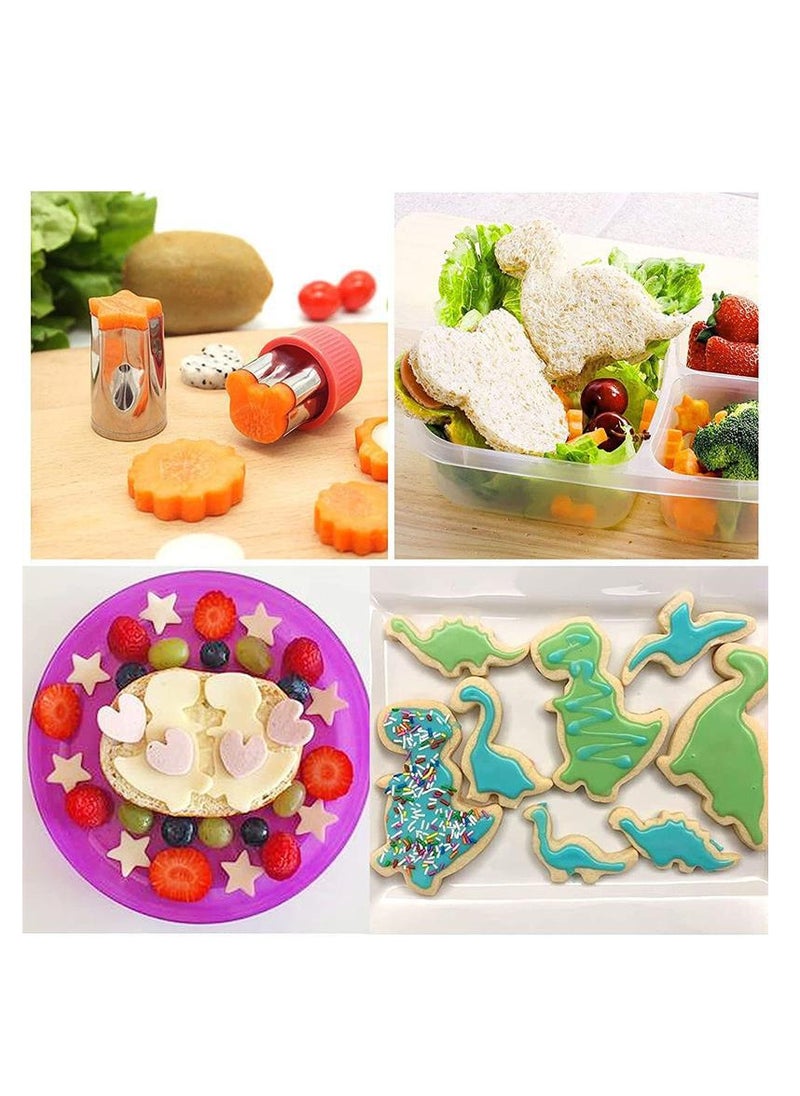 TFIXOL - 34 pcs/set Sandwich Cookie Mold Dinosaur Dolphin Mermaid Tail Mouse Head Embossing Mold Fruit Printer Bread Cutter Baking Supplies Party Favors Back To School Supplies - Image 1