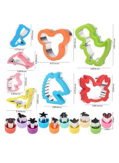 TFIXOL 34 pcs/set Sandwich Cookie Mold Dinosaur Dolphin Mermaid Tail Mouse Head Embossing Mold Fruit Printer Bread Cutter Baking Supplies Party Favors Back To School Supplies  - Image 4