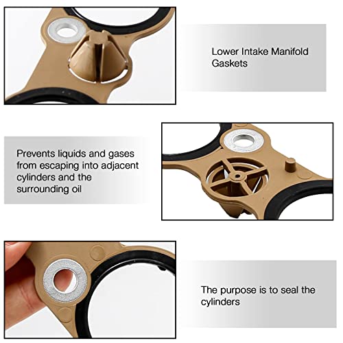 Saihisday 12590958 Lower Intake Manifold Gaskets Replacement for Buick Enclave Chevrolet Traverse GMC Acadia 2009-2016 Replacement for Cadillac CTS 2008-2011 Replacement for Buick Lacrosse Chevrolet Camaro - Image 2