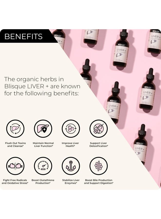 Blisque – Liver Complex Supplement to Detox, Cleanse, and Repair The Liver | Doctor-Approved | Natural Ingredients | Milk Thistle and Dandelion Root | 2 Ounce | 59 Servings - Image 2