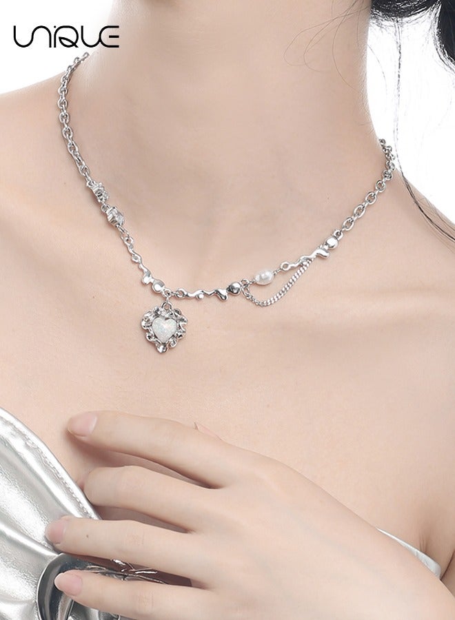 يونيك قلادة - قلادة لؤلؤة الحب - قلادة لؤلؤة حورية البحر - قلادة الترقوة - قلادة قابلة للتعديل - أنيق بسيط فريد من نوعه - هدايا - Image 5