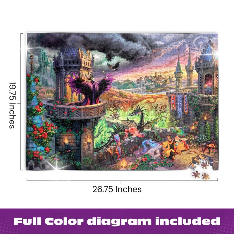 Buffalo Games - Silver Select Thomas Kinkade Disney Maleficent 1000 Piece Jigsaw Puzzle for Adults â€“ Precision-Cut Pieces, Beautiful Artwork, and Hours of Relaxing Fun - Image 3