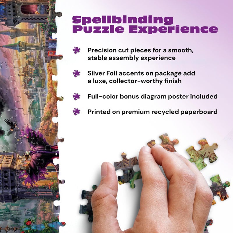 Buffalo Games - Silver Select Thomas Kinkade Disney Maleficent 1000 Piece Jigsaw Puzzle for Adults â€“ Precision-Cut Pieces, Beautiful Artwork, and Hours of Relaxing Fun - Image 4
