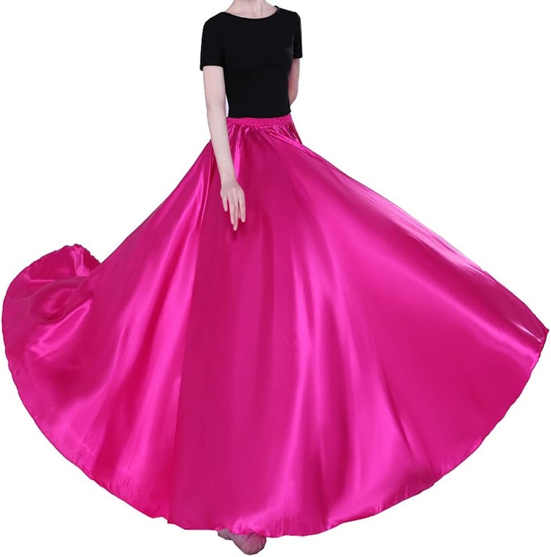 Sancan Women Long Tulle Retro Maxi Tea Ankle Length Shiny Skirt for Belly Dancing Dance Costume Cosplay Holiday Weekend Party - Image 2