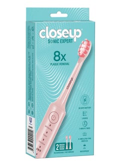 Closeup Sonic Expert Pink Rechargeable Toothbrush  - Image 1