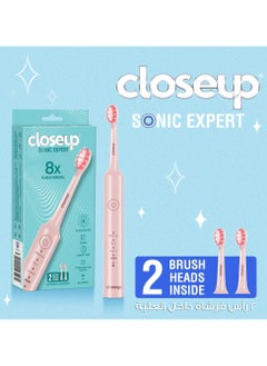 Closeup Sonic Expert Pink Rechargeable Toothbrush  - Image 3