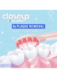 Closeup Sonic Expert Pink Rechargeable Toothbrush  - Image 4