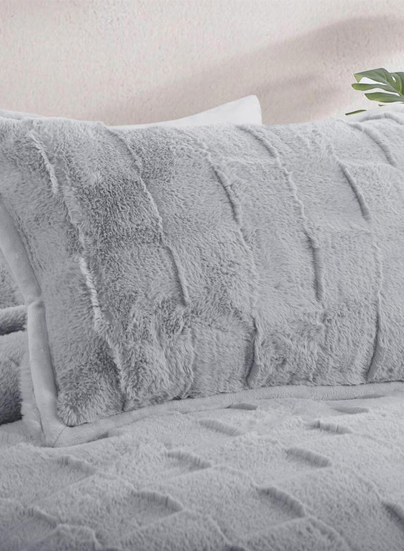 لحاف فرو ثعلب 3 قطع مقاس 240 × 240 سم موديل 1625 من فاميلي بد