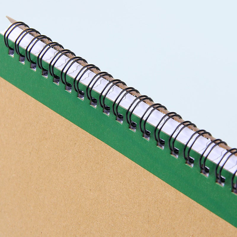 Retro Kraft Paper Color Matching Coil Book Simple Literary Notes With Pen Student Spiral Loose-Leaf Notes Notepad - Image 4