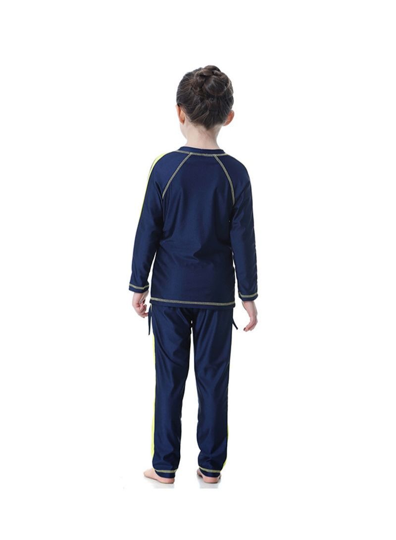 NIBEMINENT Long Sleeve Burkini Navy Blue/Yellow  - Image 2