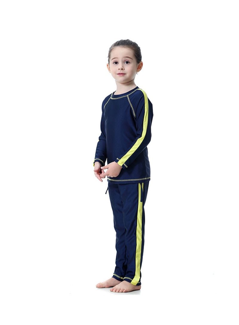 NIBEMINENT Long Sleeve Burkini Navy Blue/Yellow  - Image 3