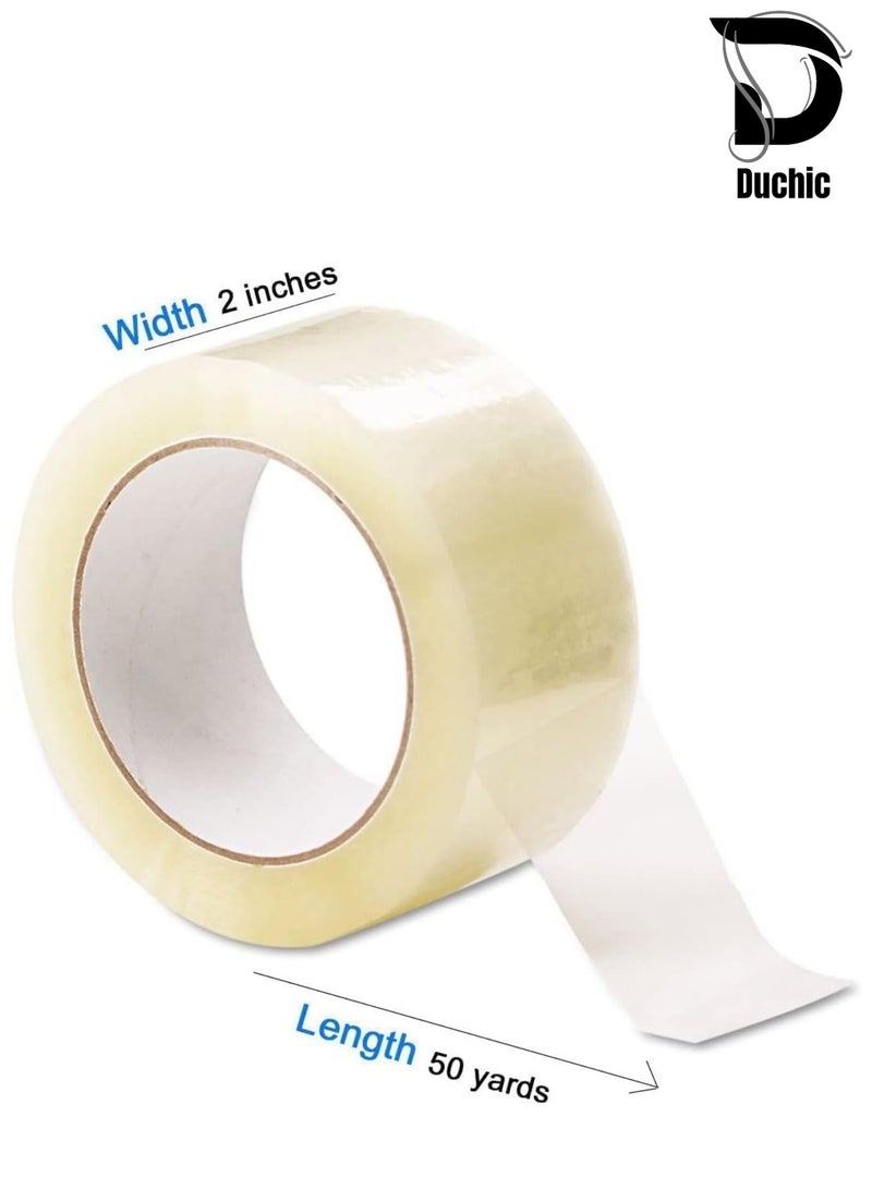 دوشيك مجموعة Duchic™ من 10 صناديق نقل من الورق المقوى، سعة 10 كجم، 45 × 32 × 23 سم، بنية اللون، مموجة، كرتون بني للتغليف، مع شريط تغليف شفاف [2 بوصة × 50 ياردة] شريط تغليف قوي ومتين - Image 2