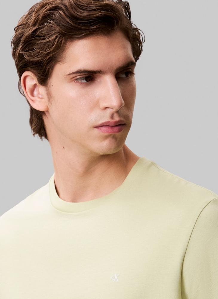 Calvin Klein Jeans Solid Regular Fit Crew Neck T-Shirt - Image 4
