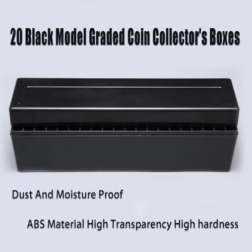 MUDOR Coin Slab Storage Box, Holder Case Slot Compatible with 20 Slab PCCB PCGS, Olny Box,Plastic Case for Collectors - Image 2