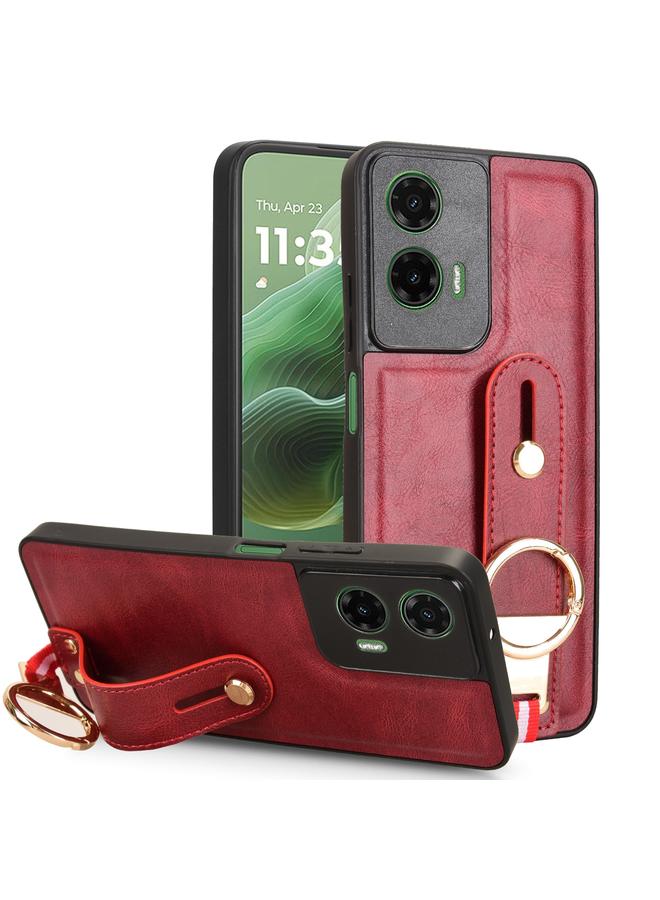 S-TOP Case For Motorola Moto G35 5G Wristband Leather Back Phone Case - Image 1
