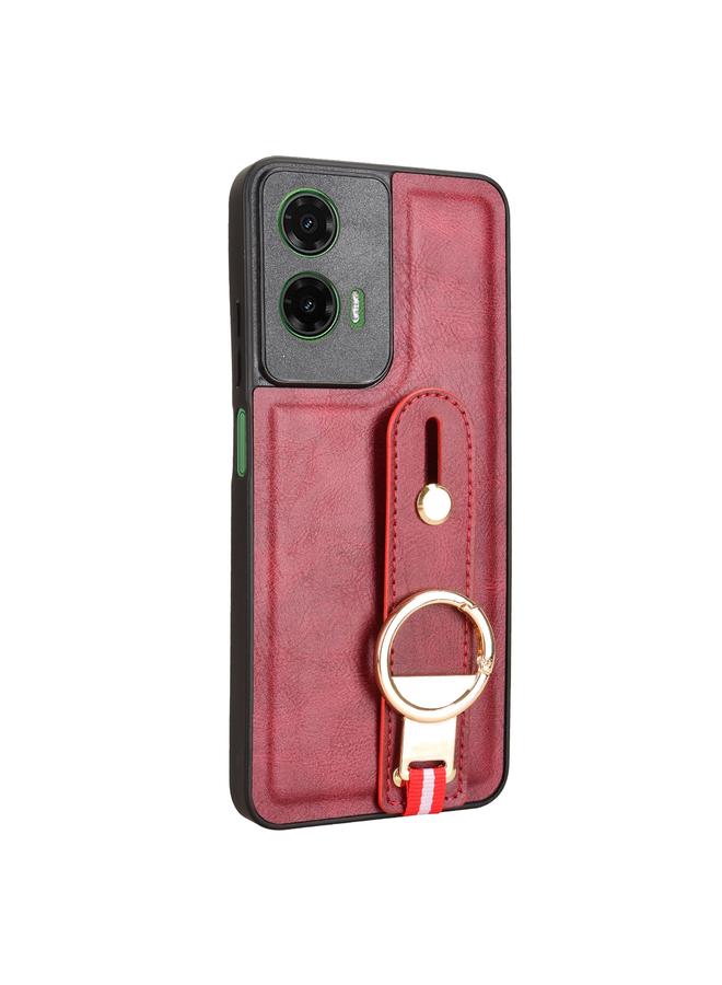 S-TOP Case For Motorola Moto G35 5G Wristband Leather Back Phone Case - Image 4