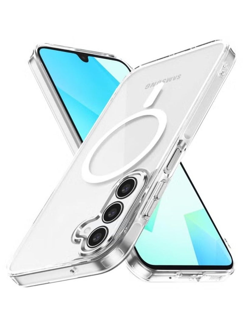 Magnetic Case Cover for Samsung Galaxy A16 4G/5G, Compatible with MagSafe,Anti-Yellowing Crystal Clear Shockproof Protection Back Cover, Ultra Slim Strong Magnet Phone Shell Case for Samsung Galaxy A16 4G/5G - Image 1
