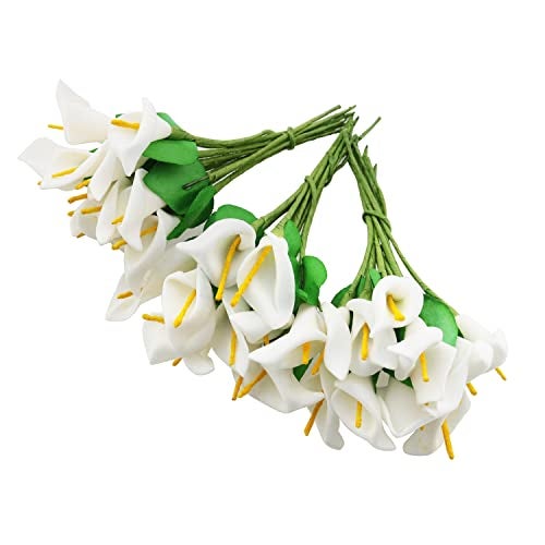 TAODAN 144pcs Artificial Mini Calla Lily Flower Bulb Heads Fake Floral Bouquet Crafts for Wedding Bouquet Party Decorations - Image 1
