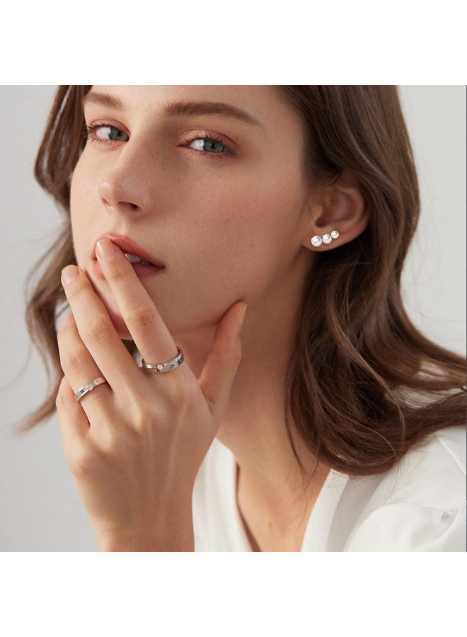 Yami أقراط لؤلؤ للنساء، لؤلؤ مزروع في المياه العذبة في أقراط فضة استرلينية 925 مضادة للحساسية، مجوهرات متسلقة، هدايا مجوهرات رقيقة للاحتفال بالذكرى السنوية أو عيد الميلاد، ذهب - Image 2