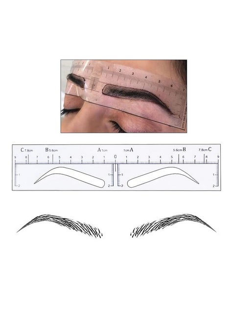 Eyebrow Stencil Disposable Eyebrow Shaper Kit 50Pc Transparent Mapping Stickers Eyebrow Stencils For Microblading Pmu And Brow Mapping Quick Makeup Peel & Stick Eyebrow Stencil Kit