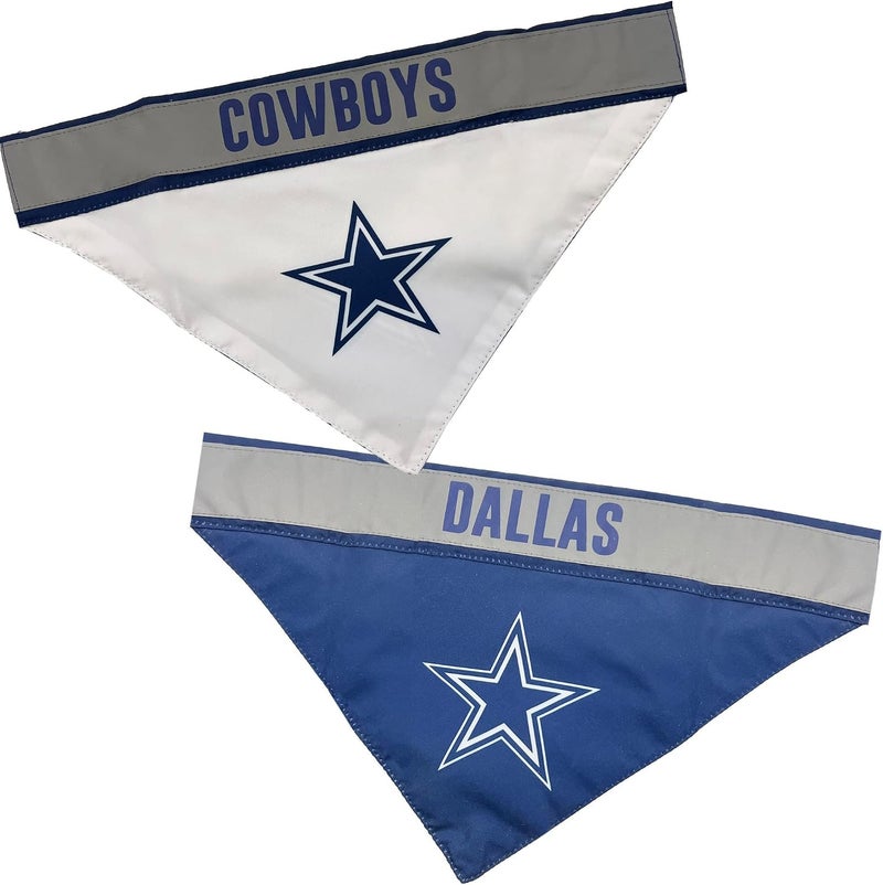 Pets First NFL Dallas Cowboys TIE Bandana, Small/Medium. Dog Football Reflective Bandana Scarf Bib for Pet, Cat, or Dog. The Ultimate Game-Day, Party Bandana - Image 1