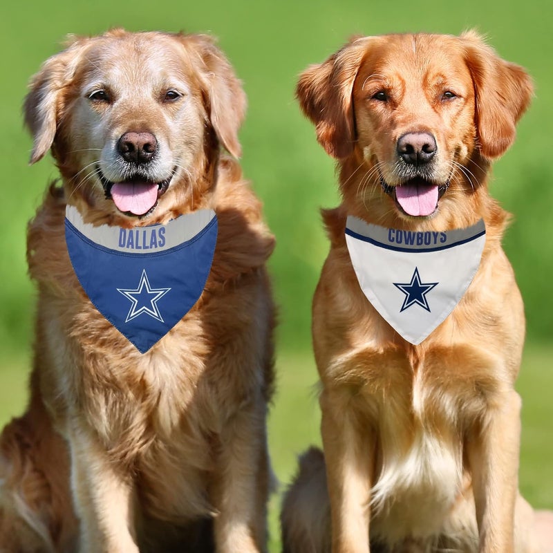 Pets First NFL Dallas Cowboys TIE Bandana, Small/Medium. Dog Football Reflective Bandana Scarf Bib for Pet, Cat, or Dog. The Ultimate Game-Day, Party Bandana - Image 5