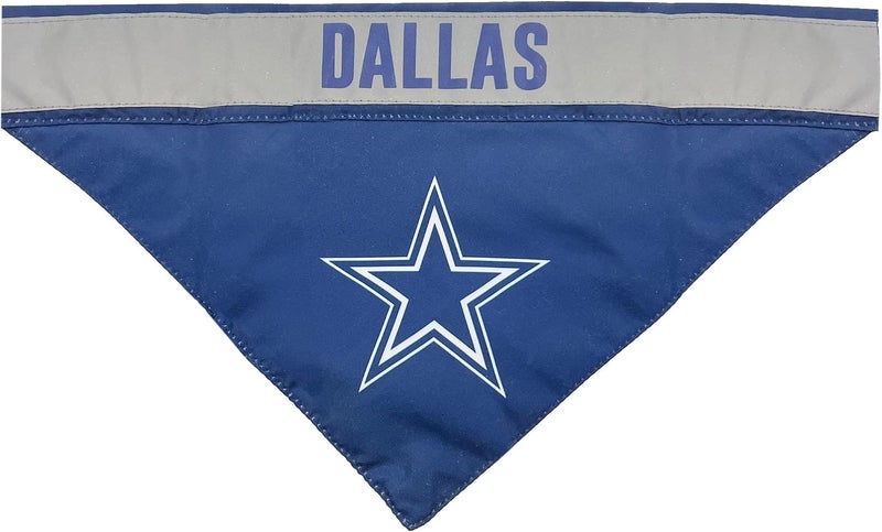 Pets First NFL Dallas Cowboys TIE Bandana, Small/Medium. Dog Football Reflective Bandana Scarf Bib for Pet, Cat, or Dog. The Ultimate Game-Day, Party Bandana - Image 2