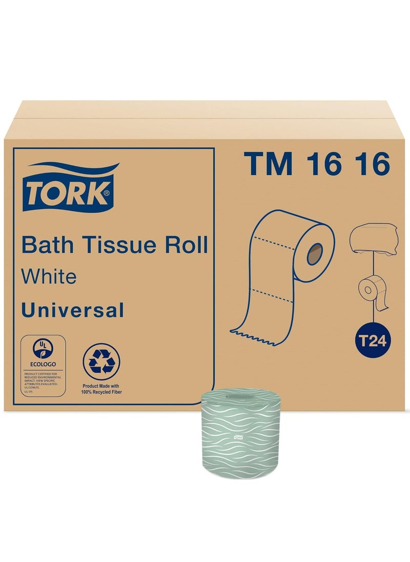Tork Tork Bath Tissue Roll Universal 2ply For everyday use at home Biodegradable 4375x375 500 sheetsroll 96 rollscase  - Image 1
