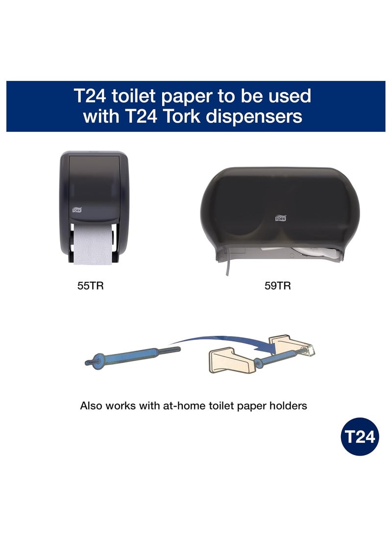 Tork Tork Bath Tissue Roll Universal 2ply For everyday use at home Biodegradable 4375x375 500 sheetsroll 96 rollscase  - Image 2