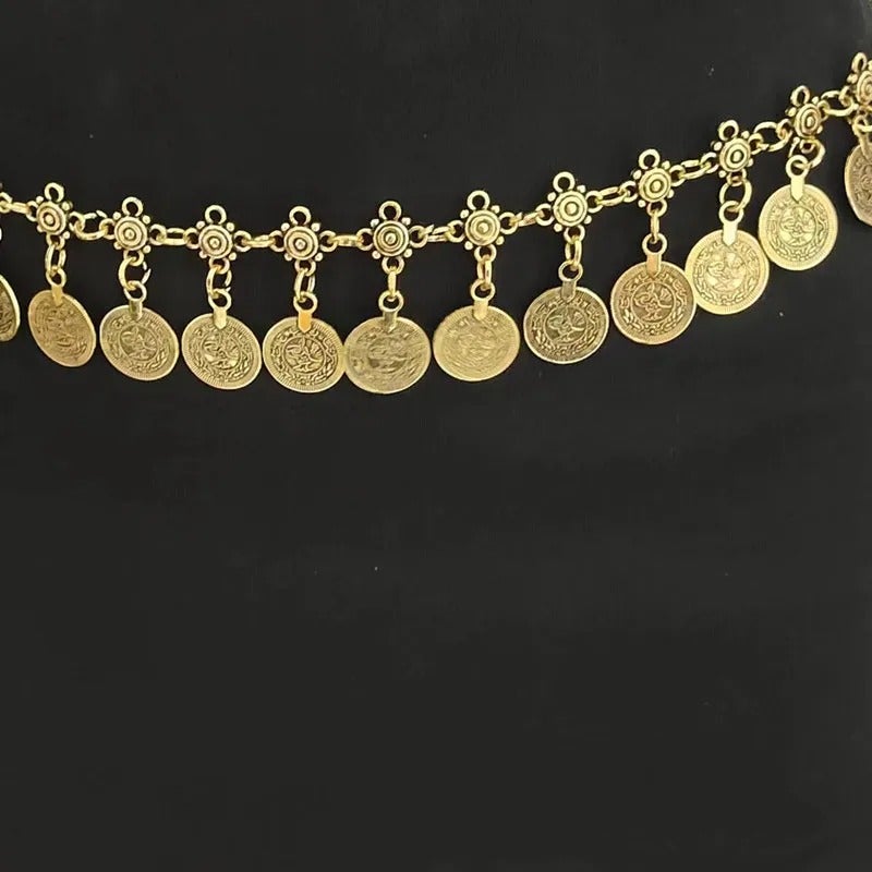 ذا بلاك بيرل اكسسوريز حزام معدن حريمي ذهبي - Image 4