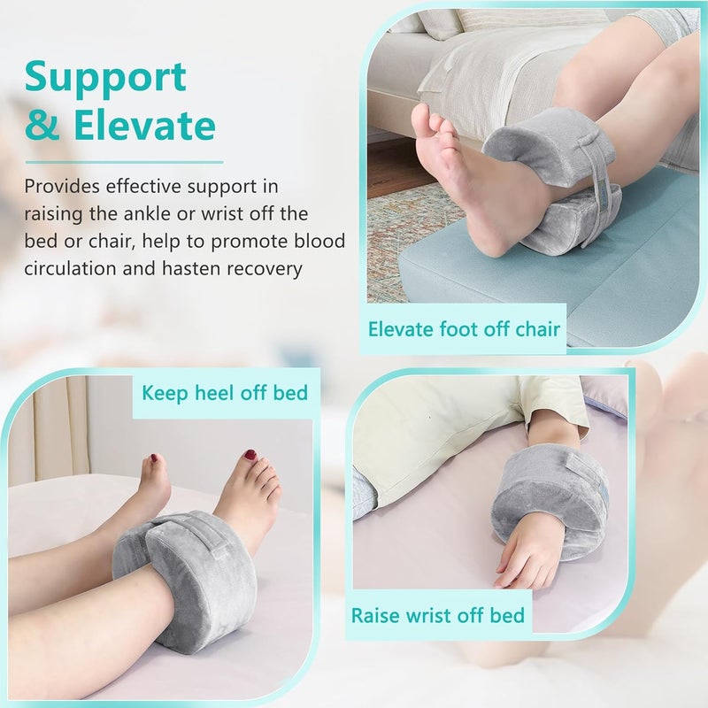 Zelen Foot Elevation Pillow Ankle Heel Elevator Wedge Foot Support Pillow Medical Ankle Cushion for Bed Sore Pressure Ulcer Sleeping Feet Leg Rest Elevated Support Foam Surgery Recovery (Small, 1PCS) - Image 4
