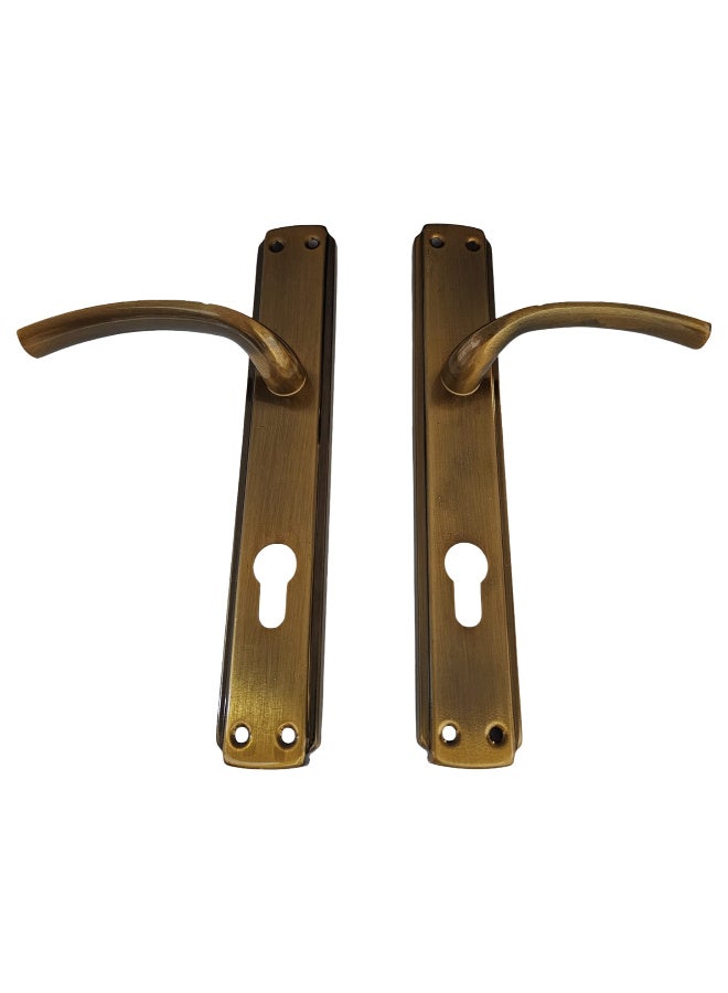 مجموعة مقابض الابواب الخشبية المزخرفة مع أدوات التركيب عدد 2 زوج - Image 2