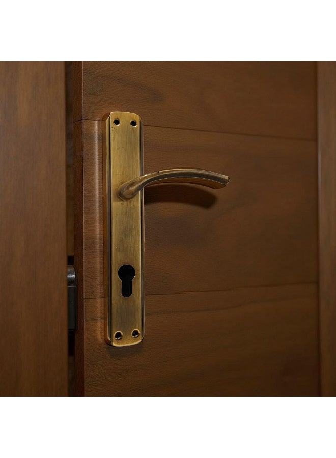 مجموعة مقابض الابواب الخشبية المزخرفة مع أدوات التركيب عدد 2 زوج - Image 1