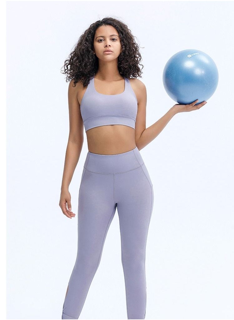 Loquat - Yoga Exercise Fitness Running Bra Purple - Image 1