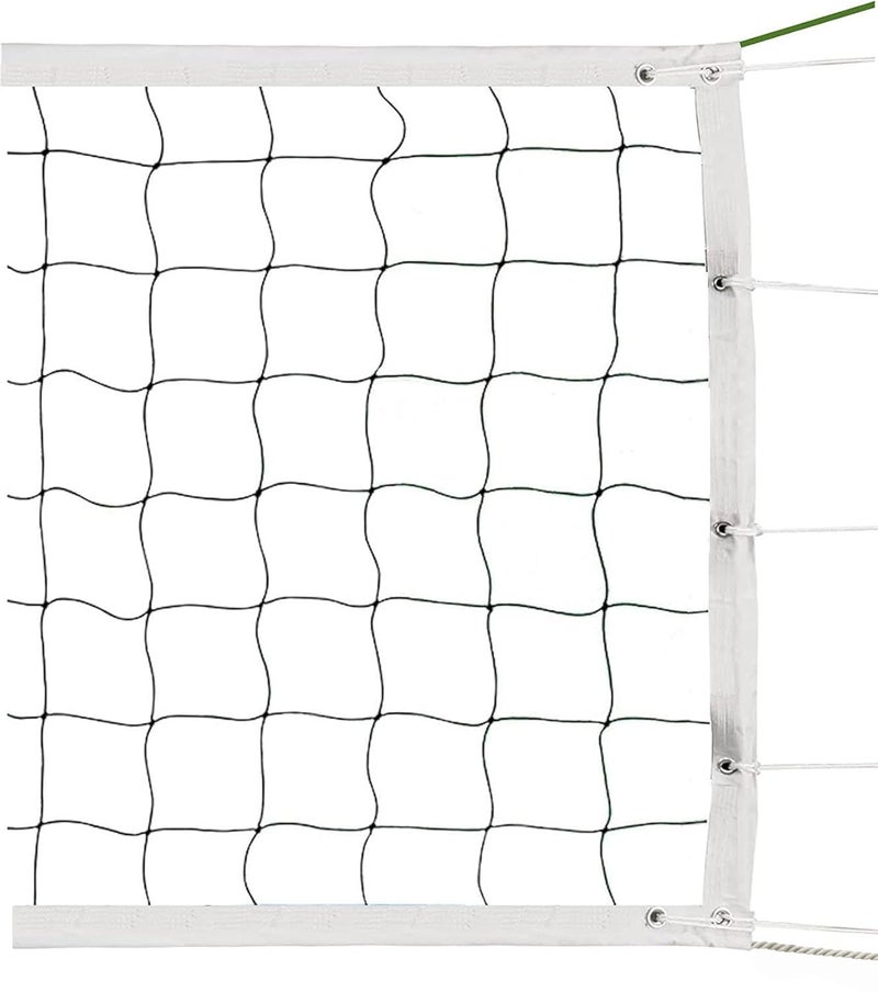 WNE Jaliwale Sports Nets Volleyball Net Standard Size 32ft x 3ft for Sports, Tournament, Training, Practice and Fun,Four Sided Tape (Black) - Image 1