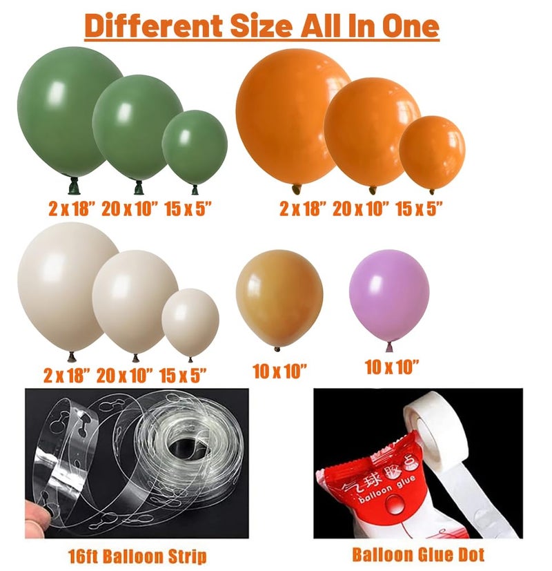 Beaumode Locally Grown Balloon Arch Garland Kit for Home Grown Baby Shower First Birthday Farmers Market She's Off The Market Bridal Shower Bachelorette Party Decoration (Green Orange Purple) - Image 2