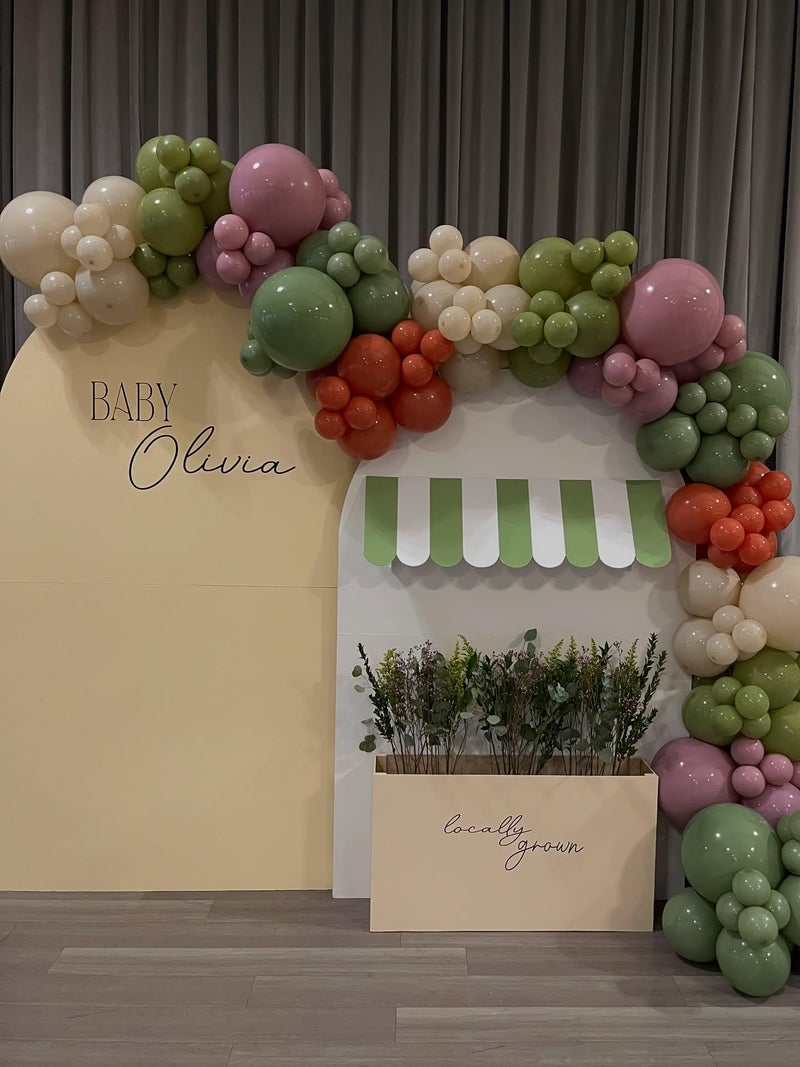 Beaumode Locally Grown Balloon Arch Garland Kit for Home Grown Baby Shower First Birthday Farmers Market She's Off The Market Bridal Shower Bachelorette Party Decoration (Green Orange Purple) - Image 3