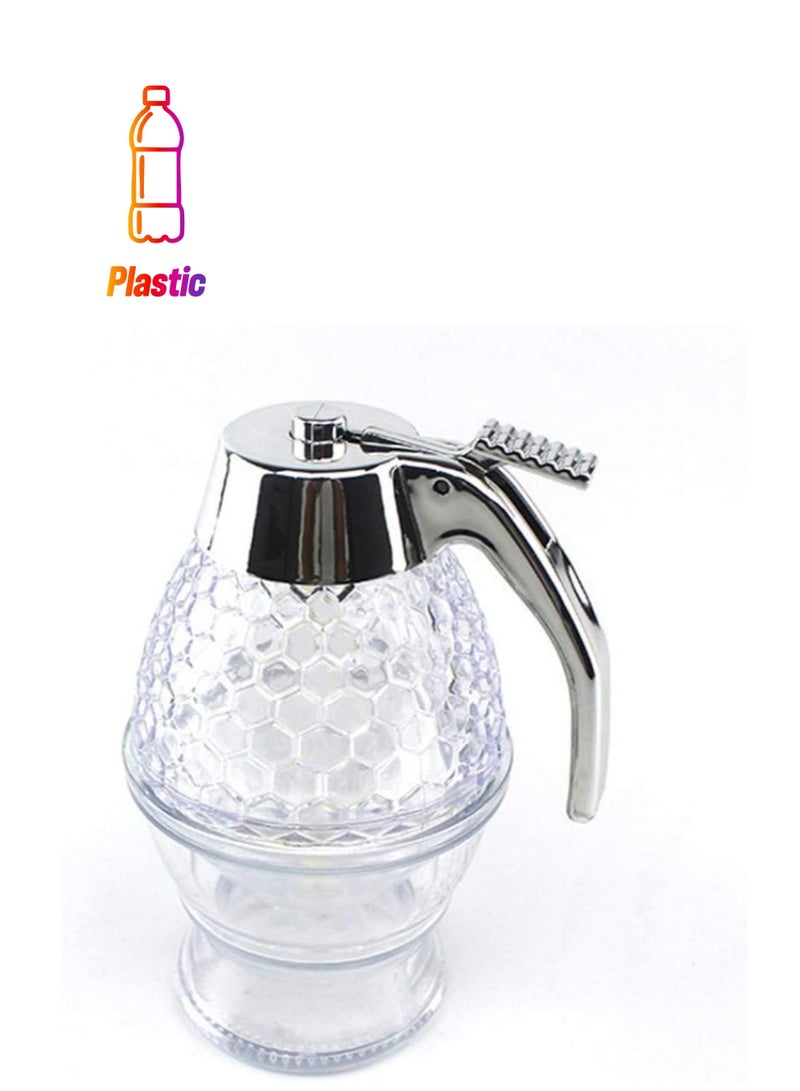Cool Baby No Drip 200 ml Honey, Syrup, Sugar Dispenser, Acrylic Honey Dispenser with Stand Honey Container, Syrup and Sugar Jar Pot, with High Capacity - Image 1