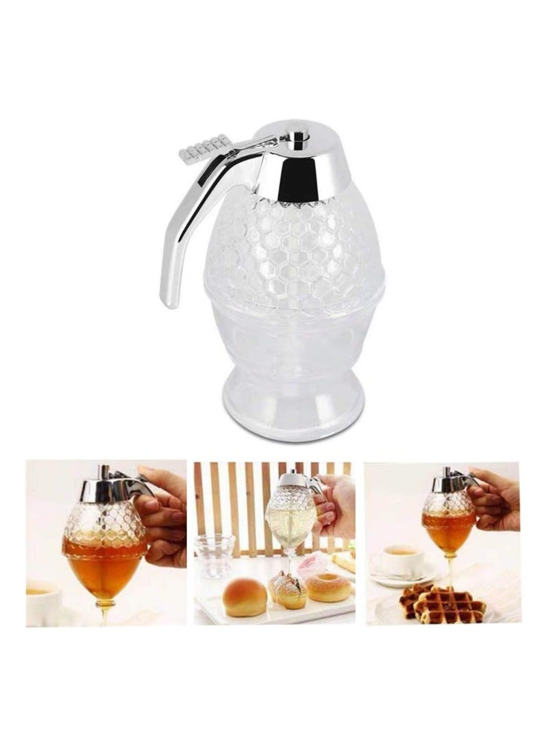 Cool Baby No Drip 200 ml Honey, Syrup, Sugar Dispenser, Acrylic Honey Dispenser with Stand Honey Container, Syrup and Sugar Jar Pot, with High Capacity - Image 4