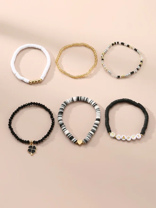 تايك تو Take Two Set of 6 - Beaded Bracelet