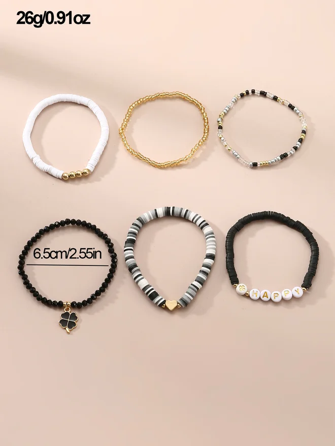 تايك تو Take Two Set of 6 - Beaded Bracelet