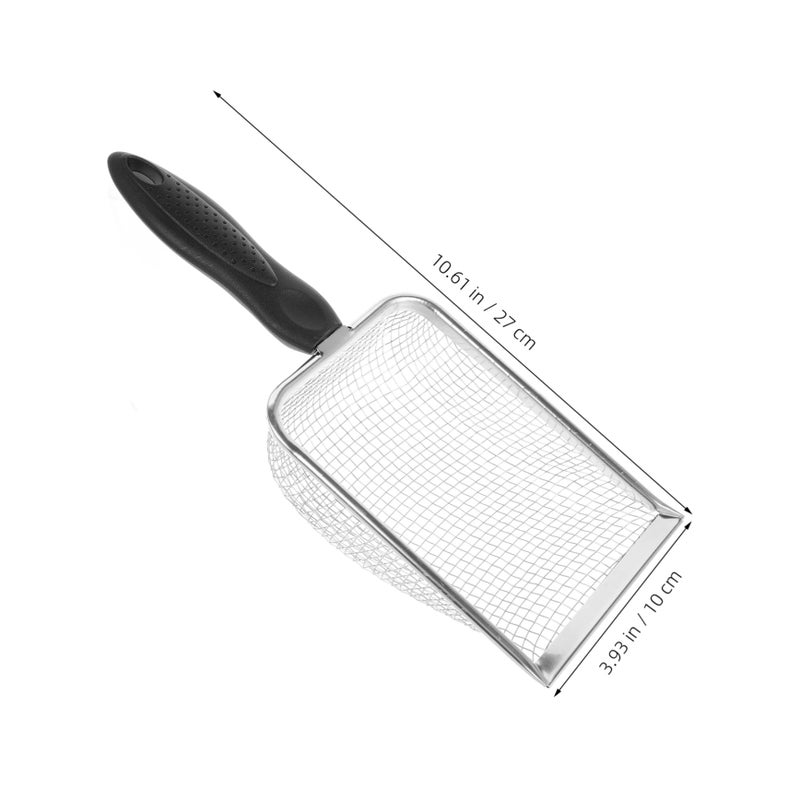 Stainless Steel Reptile Sand Shovel Fine Mesh Litter Cleaning Tool Long Lasting - Image 3